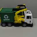 JOYIN Large Friction Powered Garbage Truck Toy Set, Includes Dumpster, Trash Bins, and Learning Cards for Kids, Boy Toys Birthday Gift for Boys Girls Kids Toddler (Green)