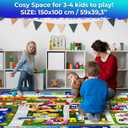 QUOKKA Small Classroom Boys Rug for Kids - 60x41 ABC Rugs for Playroom - Bedroom Alphabet Learning Area Rug - Boy Toddler Rugs - Boys and Girls - Kids Room Carpet
