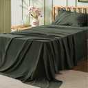 Bedsure Twin XL Sheet Sets Dorm Bedding - 3 Pieces Soft Extra Long Twin Sheets, Hotel Luxury, Easy Care Microfiber for Women, Men, Olive Green