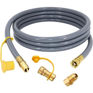 Upgraded 12 Feet 1/2 Inch Rv Quick Connect Natural Gas Hose Gas Line for Outdoor Grill with Quick Connect Fittings for Bbq Pizza Oven, Patio Heater and More NG Appliance - CSA