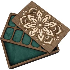 Bead Storage Organize with Lid,Bead Storage Solutions, Bead Sorting Tray,Beadwork Accessory Sorter Container (Brown-L 195X120mm)