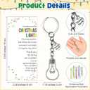 Tenceur 20 Set Christmas Coworkers Gifts Bulk Light Bulbs Keychain Motivational Ballpoint Pens Coworkers Are Like Christmas Light Cards for Office Employee Staff Teacher Team