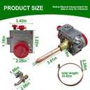 110-326 Gas Water Heater Valve,Natural Gas Water Heater Thermostat, Water Heater Replacement Parts Gas Control Valve with 3.8" Shank, 2.2" W.C,Copper Probe (Replacement Parts Kit)