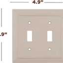 2 x Pack of 2 Wall Plate Outlet Switch Covers by SleekLighting | Classic Ivory Beadboard Wall plates| Variety of Styles: Rocker/Receptacle/Toggle / & Combo | Size: (2 Toggle)