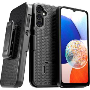 Designed for Samsung Galaxy A14 5G Case with Belt Clip Holster - Kickstand Cover Phone Case - Black
