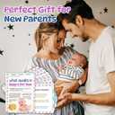 Baby Books for New Parents, Parenting Cards for What Awaits in Baby's First Year - Baby Milestone Guide Cards with Monthly Advice on Baby Care, Feeding, and Health for Expecting Parents