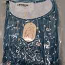 Zeagoo Women Tops 3/4 Sleeve Dressy Casual Plus Size Tunics to Wear with Leggings Swing Flare T-Shirt Loose Blouses (Small, Blue Leaves-xh363)