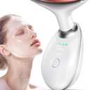 Neck Facial Massager, Light Face Neck Massager for Skin Care, Multifunctional Facial Skincare Tools with Vibration, at Home