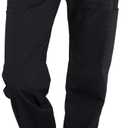 CHEROKEE Workwear Professionals Women Scrubs Pant Mid Rise Straight Leg Pull-on Cargo WW170T, Small Tall, Black