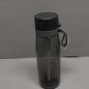 PHILIPS Filtered Water Bottle, BPA-Free Tritan Plastic Water Bottles, Replaces 450 Plastic Water Bottle with Reusable GoZero Everyday Water Filter, Portable Filtering Bottle for Travel, 22 oz, Grey