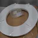 Mayfair Padded Toilet Seat, Cushioned Soft Vinyl over Wood Core Seat, Secure Hinges, Easy Clean, Made in USA, Round, White