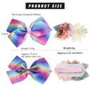 Fsmiling Hair Bows for Girls Alligator Clips Flower Girls Bows Grosgrain Ribbon Bows Hair Accessories for Girls Valentine's Day Easter Party 11 Pack (Multi-colored-2)