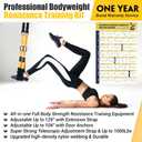 Home Resistance Training Kit, Resistance Trainer Exercise Straps with Handles, Door Anchor and Carrying Bag for Home Gym, Bodyweight Resistance Workout Straps for Indoor & Outdoor (Yellow)