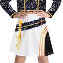 Juebm Girls Halloween Outfit Kids Singer Fashion Outerwear Party Clothes (7-8 Years)