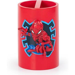 Jay Franco Marvel Spiderman 2 Piece Bathroom Set - Red & Blue Soap Dish & Toothbrush Holder Set - Kids Resin Bathroom Accessories Jay Franco Marvel Spiderman 2 Piece Bathroom Set - Red & Blue Soap Dish & Toothbrush Holder Set - Kids Resin Bathroom Accessories