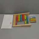 Cltoyvers Wooden Abacus for Kids - 100 Counting Sticks and Number Toys Cards 1-100, Educational Math Games for Preschool and Elementary School 1st 2nd Grade