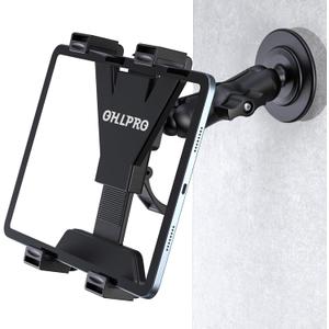 OHLPRO Tablet Wall Mount, Sticky iPad Holder, Damage-Free Adhesive Wall Dock for iPad, Galaxy Tab, and 7-11" Tablets, 360 Rotation Tablet Holder for Car, Bed, Yoga, Kitchen
