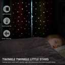Stiio Rainbow Curtains, 2 Panels W52 x L84 inches, Hollow-Out Stars, Blackout Ombre Stripe Grommet Thermal Insulated, Room Darkening Kids Colorful Curtains