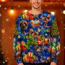 RAISEVERN Christmas Sweatshirt for Men Women Funny Pullover Xmas Top (Medium, Multicolor-39)