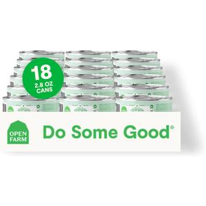 Open Farm Canned Cat Food, Pate for Complete & Balanced Nutrition, Grain Free and Legume-Free Wet Cat Food, Homestead Turkey Recipe, 2.8oz Cans (Case of 18)