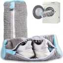 Shoe Washing Machine Bag, 2Pcs Reusable Shoe Cleaning Bag for Washing Machine, Shoe Laundry Bag for Washer, Cleaner bag for Sneakers Tennis Shoes (Grey 2pcs)