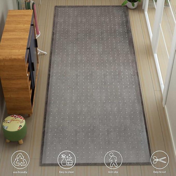 Plastic Carpet Runner 27in x 6ft Clear Floor Runner for Carpet Protection with Spikes Non-Slip & Stain-Resistant Rug Protector for Carpeted Hallway or Entrance or Other Foot Traffic Areas Plastic Carpet Runner 27in x 6ft Clear Floor Runner for Carpet Protection with Spikes Non-Slip & Stain-Resistant Rug Protector for Carpeted Hallway or Entrance or Other Foot Traffic Areas