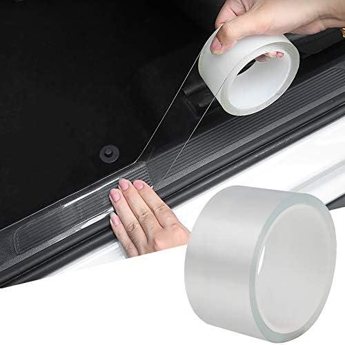 Storystore Universal Car Door Edge Guard, 2In x 33Ft Door Sill Protector, Automotive Anti-Collision Strip for Car Door Edge/Front and Rear Bumper/Door Sill Protector, Fits for Most Car, Transparent