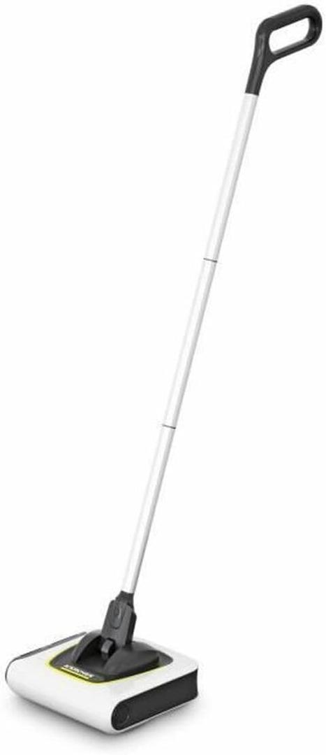 Krcher KB 5 Electric Floor Sweeper Broom, for Carpets, Hardwood Floors and Tiles, Lightweight and Cordless, Ideal for Fur, Hair, Dirt & Dust - White