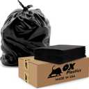 55 Gallon Trash Can Liners Bags 4 Mil - 50 Count & Thick Extra Heavy Duty Strength - Large Garbage Bag, Leak-Proof & Durable bags - Black