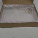 Acrylic Serving Tray with Gold Handles 2 Pcs, Clear Acrylic Tray for Coffee Table Countertop Serving Food, Large Capacity, 16"x12" & 15.2"x11.2"