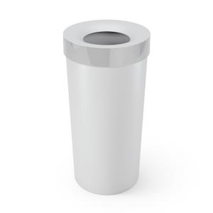 Umbra Vento Kitchen Trash Can, Open Top 16.5 Gallon Garbage Can, Grey