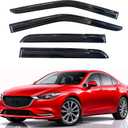 KPY Rain Guards Fit for 2014-2021 Mazda 6, Out-Channel Window Visors Vent Wind Deflectors 4PC, Car Accessories for 14-21 Mazda 6