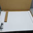 Noodle Board Stove Cover for Gas Stovetop, Bamboo Stove Top Covers for Electric Stove and Gas Burners with Handles Kitchen Sink Cover for Counter Space Decorative Serving Tray White (29.53"x22.05")