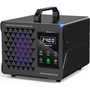ONAMOR Digital Ozone Generator Odor Eliminator 99,000mg, High Capacity Ozone Machine Odor Removal Up to 8,000 Sq.Ft, Ozone Odor Eliminator, Ionizer Ozonator for Home, Car, Smoke, Pet Room (Black)