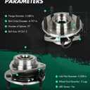 SCITOO Pair Front Wheel Bearing and Hub Assembly For Chevrolet 4WD 513124 | Wheel Bearing Hubs Fits For Chevrolet Blazer 97-05,For Chevrolet S10 97-04,For GMC Jimmy 97-03 05,For GMC Sonoma 5-Lug w/ABS
