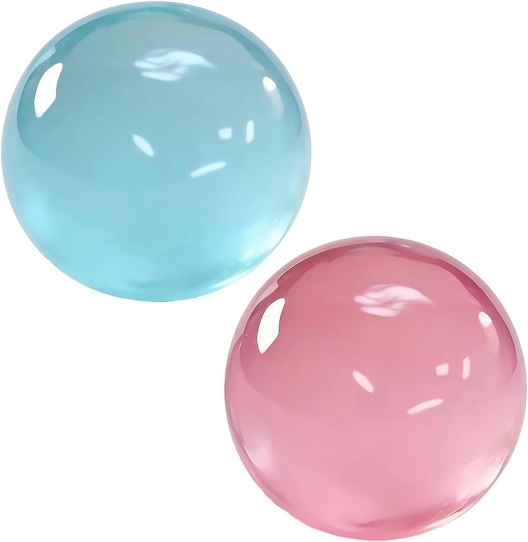 Coconut Oil Squishy, Coconut Oil Stress Ball Super Soft, Handmade Slow Rising Fidget Squeeze Toy for Stress Relief, Squeeze the Stress Away (Blue+Pink)