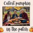 Pumpkin Picture Frame 5x7, Fall Autumn Home Decor, Fall Pumpkin Gifts, Thanksgiving Gifts, Cutest Pumpkin in the Patch Picture Photo Frames for Tabletop Desk Decor