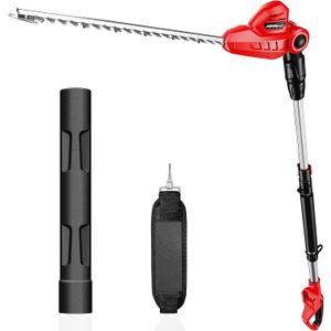 HEINPRO Pole Hedge Trimmer Cordless Compatible with Milwaukee M18 Battery, Hedge Trimmer with Extension Pole Up to 14-Feet Reach, 18-Inch Pole Trimmer for Hedge Trimming (Battery not Included)