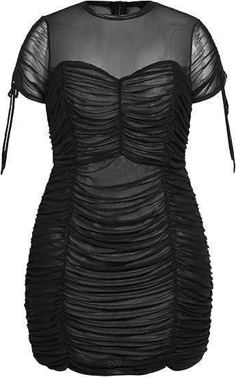 City Chic Dress Falcon Black/Nude XXS