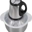 Electric Food Processor, Stainless Steel 4L Large Capacity Food Chopper with 5 Blades, Electric Food Chopper Meat Grinder for Meat Vegetable Fruits Nuts