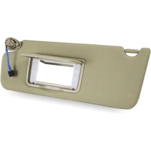 Nakuuly Left Driver Side Sun Visor Beige Compatible with 2016-2022 Honda Pilot 2018-2020 Honda Ridgeline Sunvisor with Mirror with Vanity Light Replaces # 83280-TG7-A12ZA