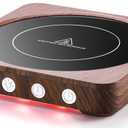 Mug Warmer - 36W Coffee Mug Warmer for Desk with Temperature Display, 2-12Hrs Auto Shut Off, Smart Candle Warmer - Ideal Coffee Gifts Accessories Keep Beverages Coffee Warmer (Wood) (Wood)