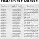 W11239985 W11032553 Range Surface Burner Knob Cooktop Gas Control Assembly Metal Zinc Alloy Insulation Compatible with Whirlpool Stove Knob Replace 4845290 AP6333411 PS12578779 (5PCS)