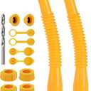 Gas Can Spout Replacement Kit, Gas Can Nozzle Replacement (2 Kit-Yellow) All Gaskets Are Installed And Ready To Use Upon Receipt. For 1/2/5/10 Gallon Gas Can. Easy And Convenient To Use