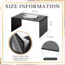 RattanView 2 Pcs 12 Inch Large Acrylic Risers Display Stands 5 mm Thick Acrylic Shelf Riser Showcase for Collectibles Jewelry Cupcakes Food Figures Perfume Cabinet (Black)