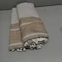 JIALE Tablecloths for Rectangle Tables, Cotton Linen Table Cloth Waterproof Tablecloth Wrinkle Free Farmhouse Dining Tables Cover, Soft Fabric Table Cloths with Tassels, Brown, 55" X 86", 6-8 Seats