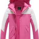 GIISAM Rain Jacket for Women, Women's Waterproof Lightweight Rain Jackets Packable Raincoat Windbreaker Coat with Hood (Medium)