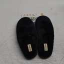 Dearfoams Women's Indoor/Outdoor Memory Foam Darcy Microfiber Velour Clog, Wide Widths Slipper, Black 11-12