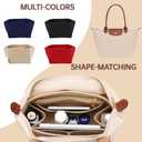 OPPOSHE Purse Organizer Insert for Longchamp Le Pliage, Premium Felt Long Champ Bag Handbag Women, Tote Organizer Insert with 9 Compartments (Large, Beige)