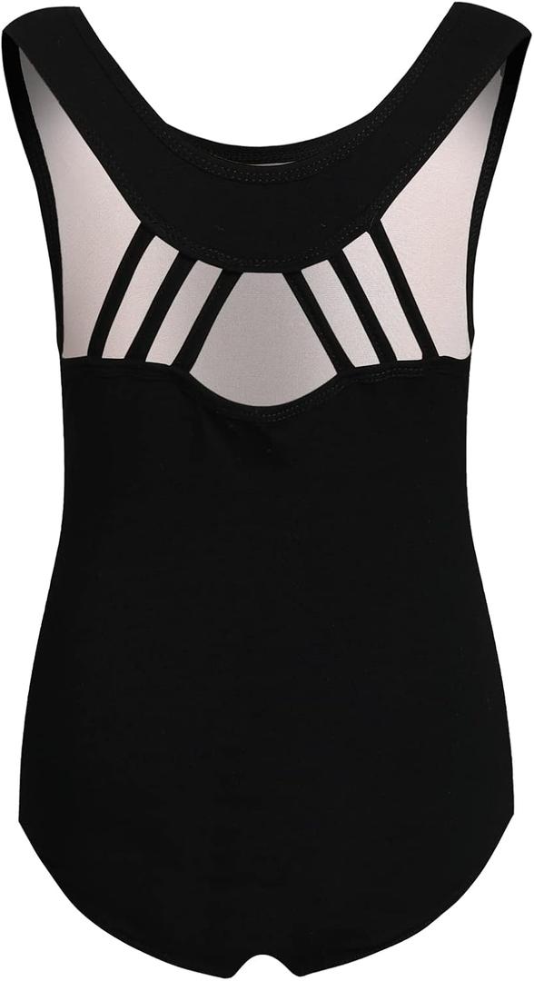 Phineein Girls Sleeveless Ballet Gymnastics Leotards - Kids Athletic Tape Back Dancewear Unitards